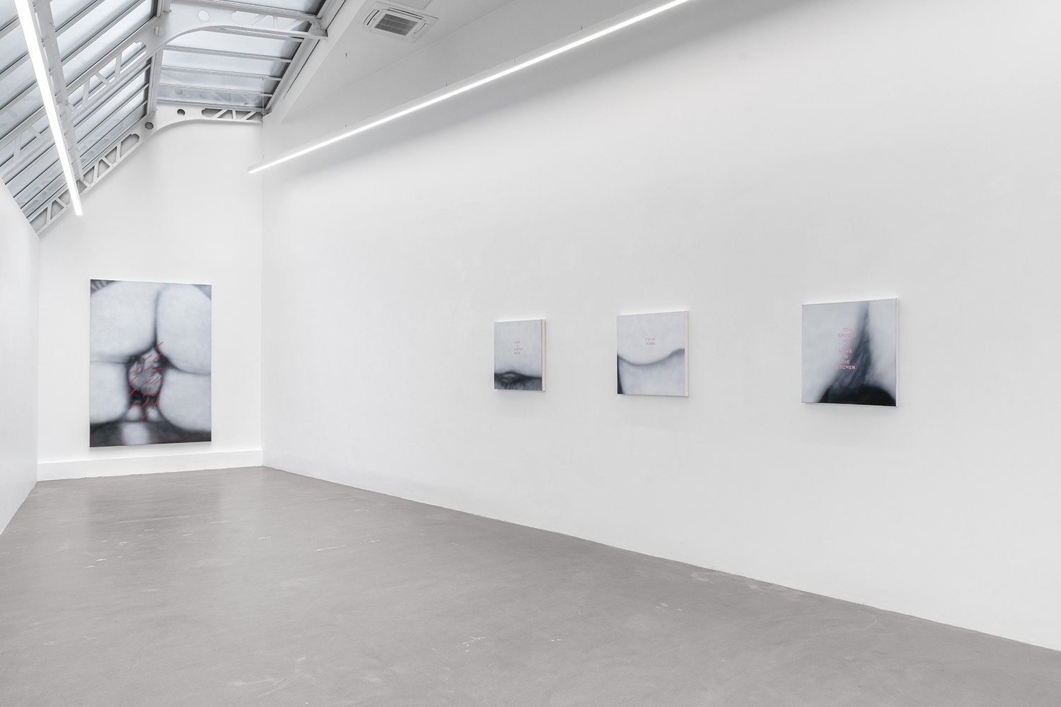 Vue d’installation de Sex Paintings, Bremond Capela, Paris, France, 2025